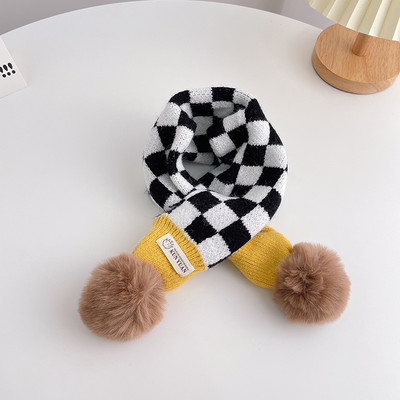 Eșarfă tricotată cu logo pentru băieți în mai multe culori