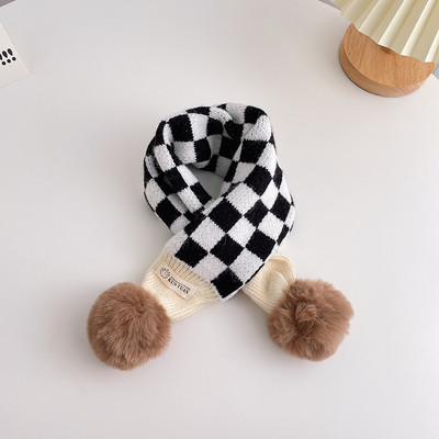 Eșarfă tricotată cu logo pentru băieți în mai multe culori