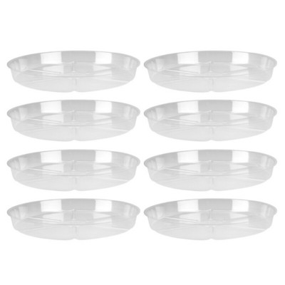 Skaidraus plastiko sodo augalų lėkštės Vandens nuvarvėjimo padėklo pagrindas Vidinis lauko gėlių vazonų laikiklis Apvalus laikymo lėkštės indų sodintuvas M6CE