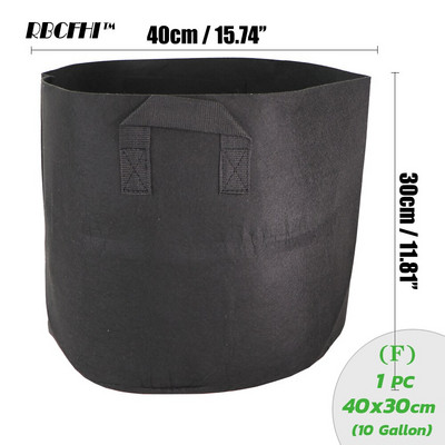 RBCFHI 1/2/3/5/7/10 galonų augalų auginimo maišeliai gėlių daržovėms sodinimo vazonas konteineris sodo augalų maišelis su rankena