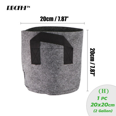 RBCFHI 1/2/3/5/7/10 galonų augalų auginimo maišeliai gėlių daržovėms sodinimo vazonas konteineris sodo augalų maišelis su rankena