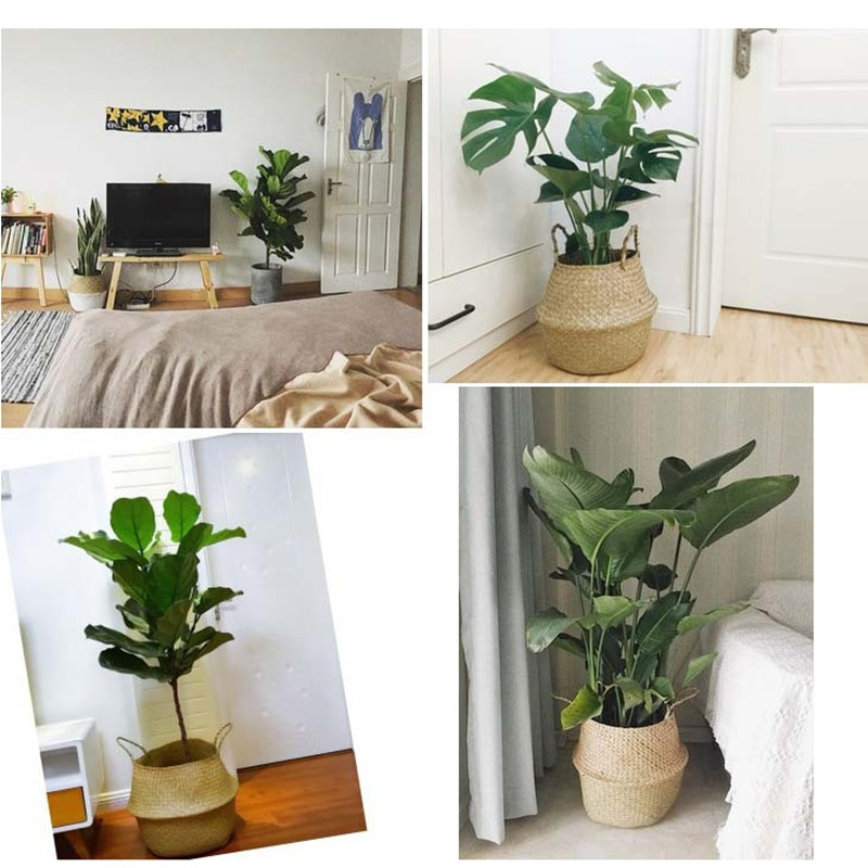 Fonott ültetőgép Tárolókosár Virágkosarak Mosodai tárolás Dekoratív kosár Cserepes rattan Virágültetők Háztartásszervező