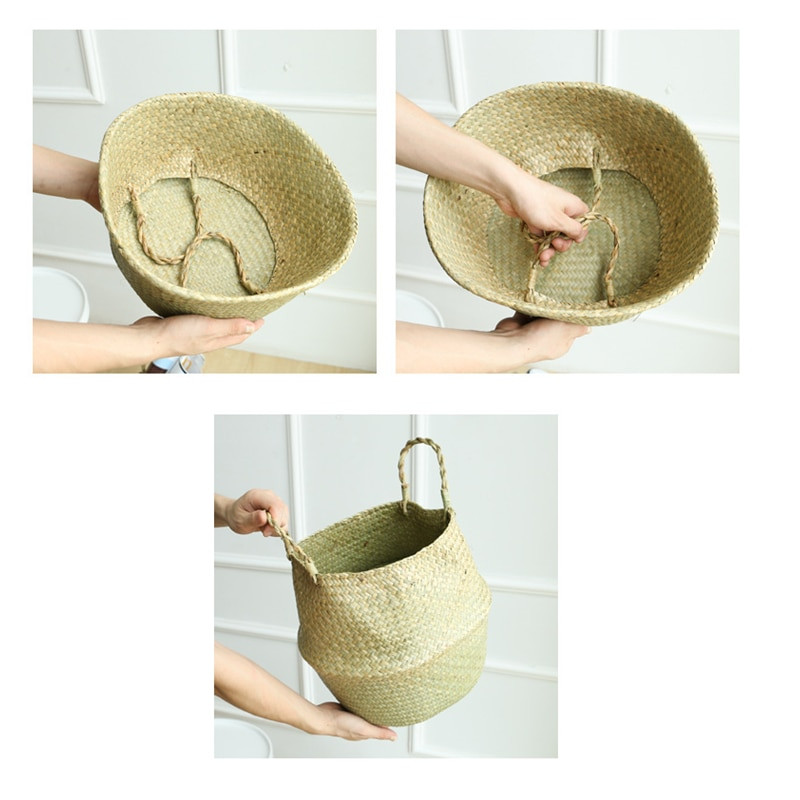 Fonott ültetőgép Tárolókosár Virágkosarak Mosodai tárolás Dekoratív kosár Cserepes rattan Virágültetők Háztartásszervező