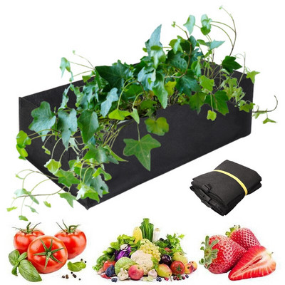 Square Grow Bag Veg Tomato Flower Planters Bag Non-woven επαναχρησιμοποιήσιμη τσάντα φρούτων κήπου Pot Grow bag