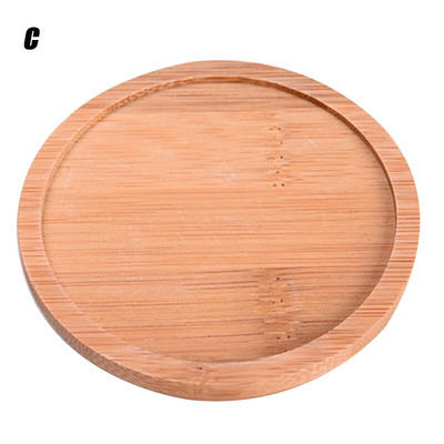 Posuda za sukulentne posude za cvijeće, nepropusna i antikorozivna, okrugla, ručno izrađena drvena baza od bambusa, potporna baza, vrtni pribor RE