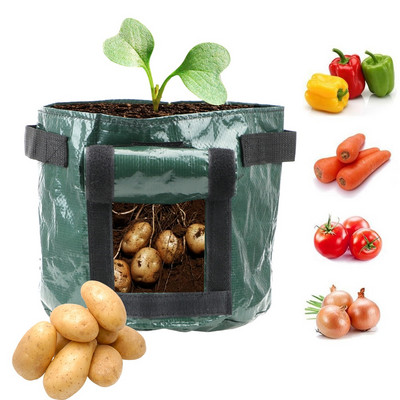 1 τεμ. Vegetable Plant Grow Bag Planting Container Bag Garden Supplies Thicken Garden Pot PE Πανί DIY Potato Grow Planter