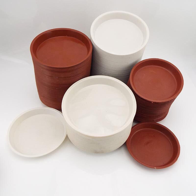 50 vnt Plastikiniai sodo gėlių vazonų padėklai, apvalūs Augalų lėkštės Vandens padėklas Pagrindo stovas sodininkystei patalpose Namų sodo reikmenys didmeninė prekyba