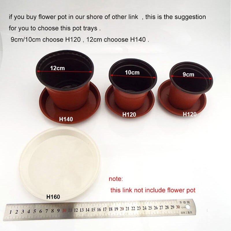 50 vnt Plastikiniai sodo gėlių vazonų padėklai, apvalūs Augalų lėkštės Vandens padėklas Pagrindo stovas sodininkystei patalpose Namų sodo reikmenys didmeninė prekyba
