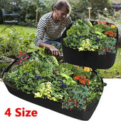 1 buc țesătură pat de grădină înălțat pat pătrat pentru flori de grădină, sac de cultivare pentru legume, ghiveci cu mânere pentru flori de plante