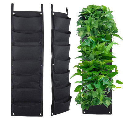 Grow Bag for Plants Δωρεάν αποστολή Ύφασμα κήπου Πατάτες Φυτικές επιτοίχιες τσέπες κάθετες τσέπες Μαύρες τσόχες Προμήθειες σπιτιού