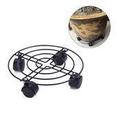 Geležinis kilnojamas buitinis gėlių vazonų stovas su ratukais vežimėlio ratukai, susukamas padėklas, skirtas vidaus lauko mobiliesiems sodo gėlių vazonams