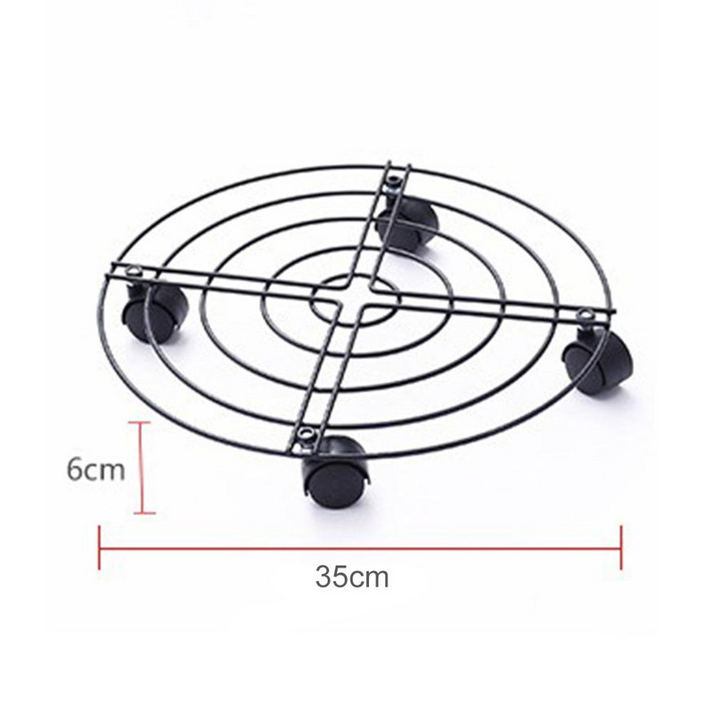 Geležinis kilnojamas buitinis gėlių vazonų stovas su ratukais vežimėlio ratukai, susukamas padėklas, skirtas vidaus lauko mobiliesiems sodo gėlių vazonams