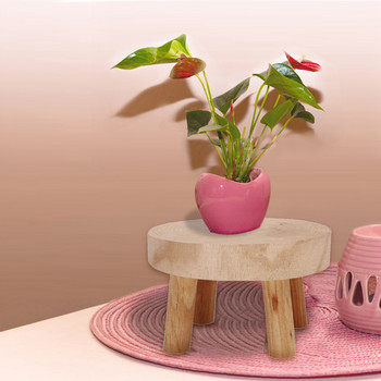 Дървена стойка за растения, основа за саксия, държач, табуретка, подходяща за вътрешна и външна флора, издръжлива домашна платформа за саксии с 3 размера