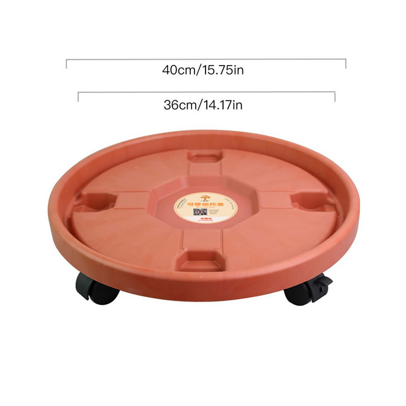 Roți universale pentru ghivece de flori Tavă rotundă din plastic Suport pentru ghivece de flori rezistente pentru plante Suport pentru plante în ghiveci cu role
