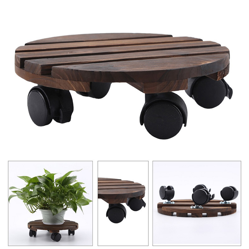 Rolling Plant Stand Caddy Dolly Ültetőkocsi tálca zárható kerekekkel