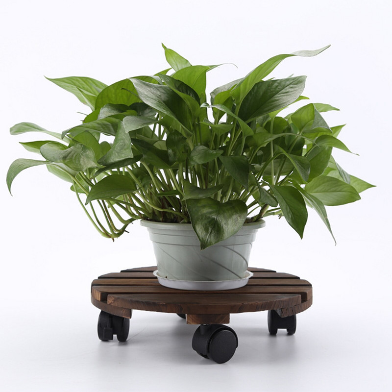 Rolling Plant Stand Caddy Dolly Ültetőkocsi tálca zárható kerekekkel