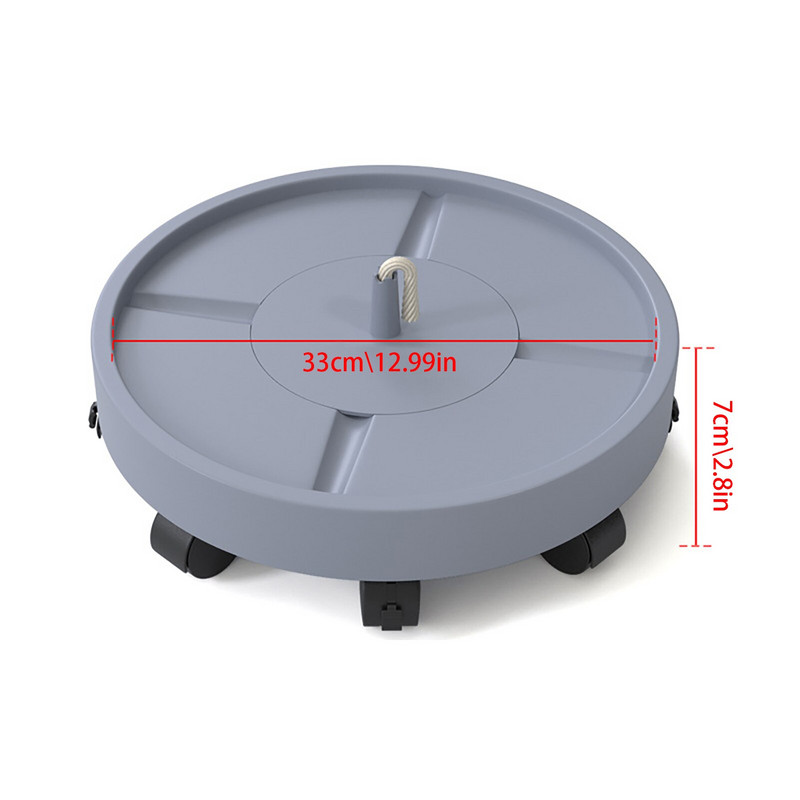 Cadru pentru plante cu roți Tavă pentru plante Suport pentru plante rulante cu șnur cu fitil pentru udare automată 360universal 8 roți Instalație de rulare din plastic