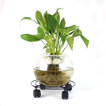 Μεταλλικό φυτό Γλάστρα Βάση Τρόλεϊ Caddy on Wheels Εργαλεία κήπου εσωτερικού χώρου εξωτερικού σπιτιού