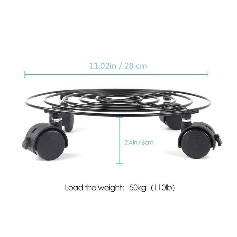 Cărucior cu suport pentru ghiveci pentru plante din metal, pe roți, interior, exterior, casă, instrumente de grădină