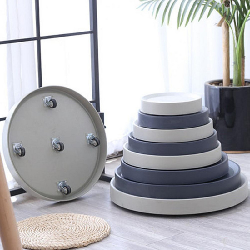 Gėlių vazonų lėkštė 4 dydžių augalų padėklas Lengvas platus pritaikymas Patvari paslėpta mobili gėlių vazonų lėkštė