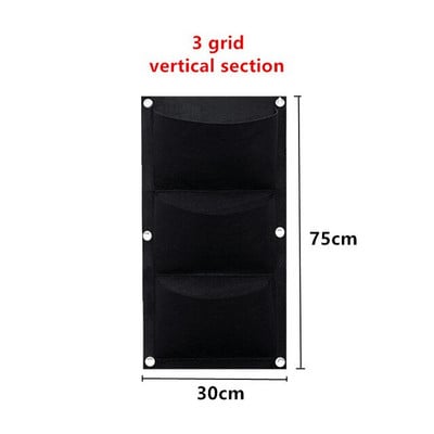 Nou 6/7/12 buzunare saci de cultivare verzi jardinier vertical de grădină de legume de viață sac de grădină pentru răsaduri agățat pe perete sac de creștere