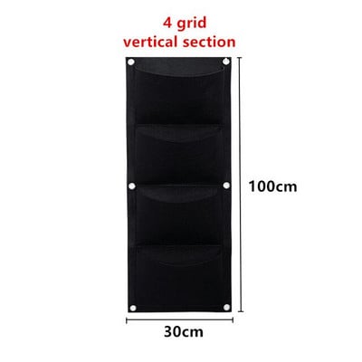 Nou 6/7/12 buzunare saci de cultivare verzi jardinier vertical de grădină de legume de viață sac de grădină pentru răsaduri agățat pe perete sac de creștere