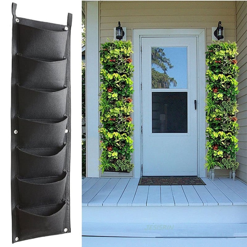 Nou 6/7/12 buzunare saci de cultivare verzi jardinier vertical de grădină de legume de viață sac de grădină pentru răsaduri agățat pe perete sac de creștere