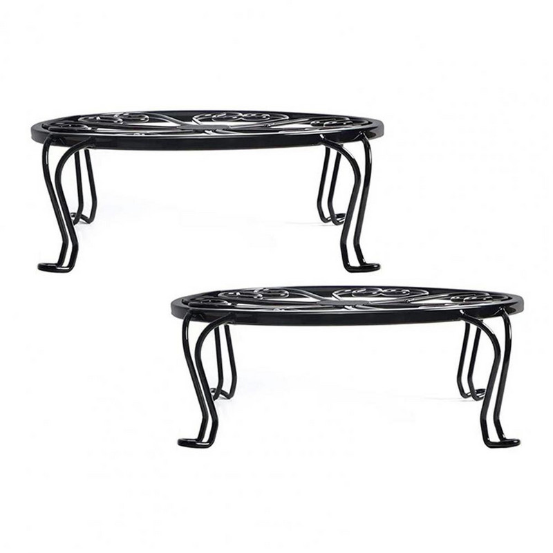 2db Növényállvány Rozsdaálló vas virágcserép állvány Erőteljes teherbíró növénytartó állvány Helytakarékos növénytartó Kerti kellékek