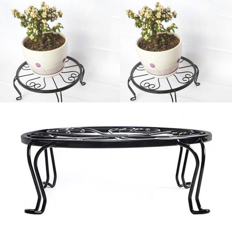 2db Növényállvány Rozsdaálló vas virágcserép állvány Erőteljes teherbíró növénytartó állvány Helytakarékos növénytartó Kerti kellékek