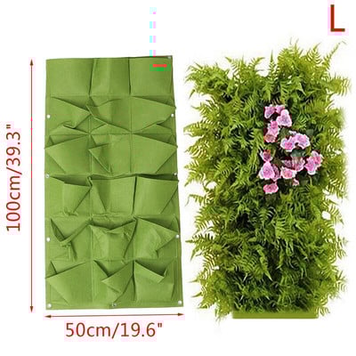 9/18 Kišenės Sodinimo Krepšiai Pakabinami Pakabinami Žalias Auginimo Krepšys Sodinamosios Vertikalios Sodo Daržovės Sodo Krepšys Namų reikmenys