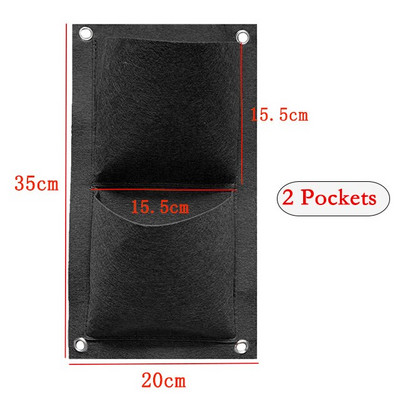 Zidne viseće vreće za sadnju, crni džepovi, vreća za uzgoj, sadilica, okomiti vrt, živo povrće, bonsai, cvjetni lonac, kućna oprema