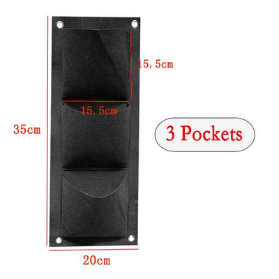 Zidne viseće vreće za sadnju, crni džepovi, vreća za uzgoj, sadilica, okomiti vrt, živo povrće, bonsai, cvjetni lonac, kućna oprema