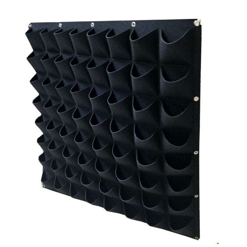 Falra akasztható ültetési táskák Fekete zsebek Grow Bag Vetőgép Függőleges Kerti Zöldség Nappali Bonsai Virágcserep Háztartási kellékek