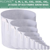 MUCIAKIE 24 dydžiai balti ekonomiški audiniai auginimo maišeliai Aeracija neaustinė vazono šaknų kontrolės augalų konteineris maišelis Namų sodo sodinimas