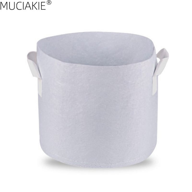 MUCIAKIE 24 dydžiai balti ekonomiški audiniai auginimo maišeliai Aeracija neaustinė vazono šaknų kontrolės augalų konteineris maišelis Namų sodo sodinimas