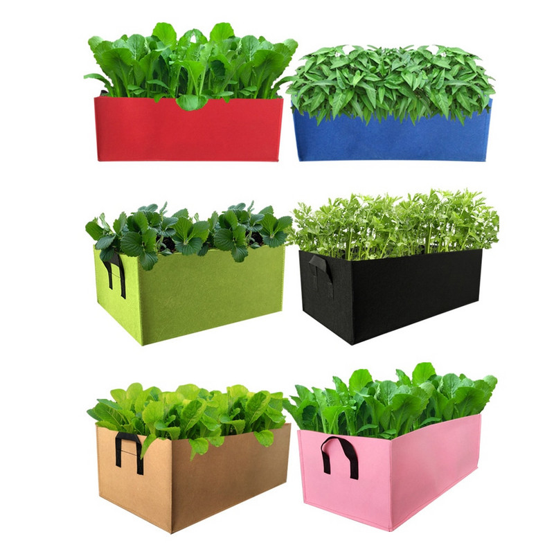 MUCIAKIE 1TK ruudukujuline riidest kasvukott Potikotid Aia istutuskott Köögiviljade istutuskott Käepidemetega istutuspott taimede jaoks