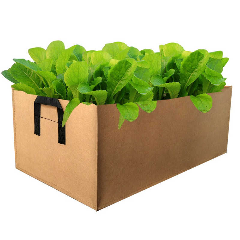 MUCIAKIE 1TK ruudukujuline riidest kasvukott Potikotid Aia istutuskott Köögiviljade istutuskott Käepidemetega istutuspott taimede jaoks