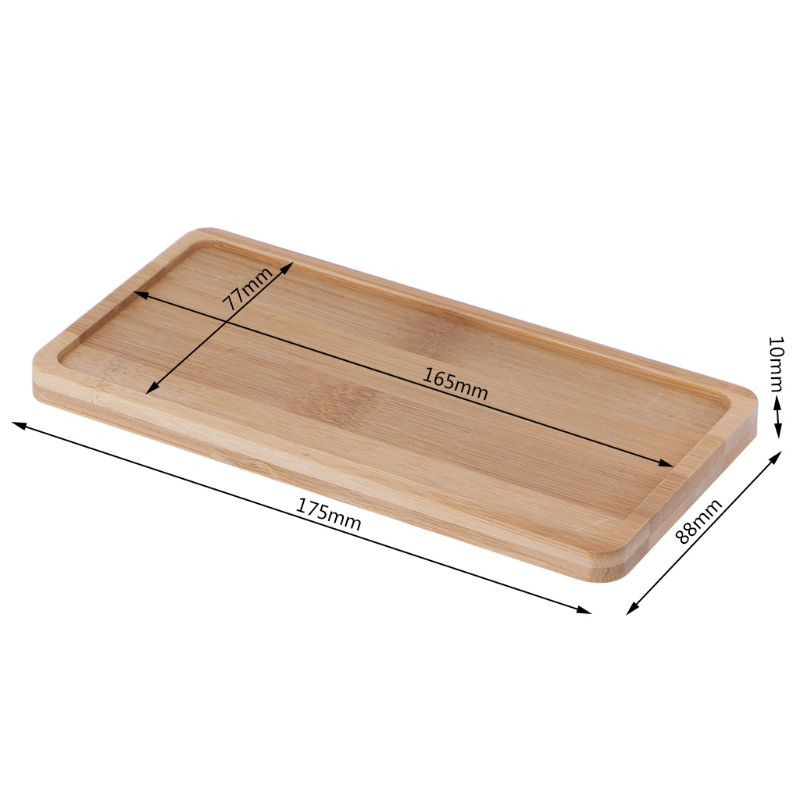 1 kom pravokutnog/okruglog oblika pladanj za biljke od bambusa, mini stalak za teglice za cvijeće Favor pladanj za sukulente, jednostavan, elegantan kućni dekor