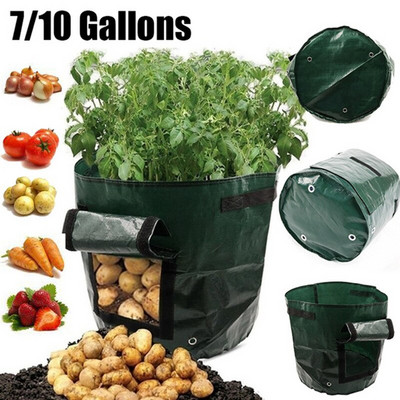 7/10 γαλόνια DIY Potato Grow Planter Planting Container Bag Vegetable Gardening Jardineria Thicken Garden Pot Planting Grow Bag