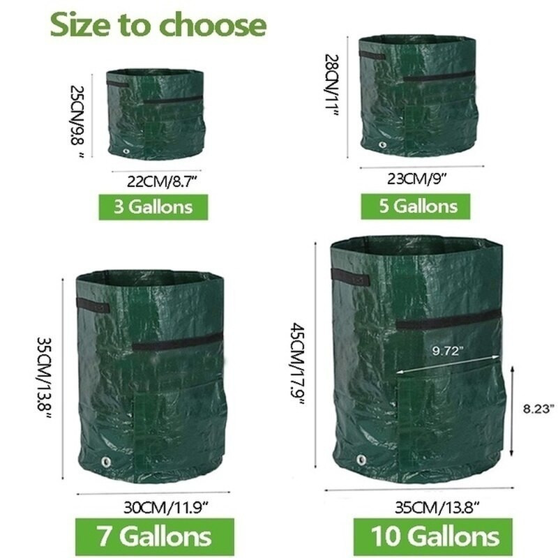 7/10 galonų „Pasidaryk pats“ bulvių auginimo sėjamosios sodinimo konteinerių krepšys Daržovėms Sodininkystė Jardineria storio sodo vazonų sodinimo maišelis