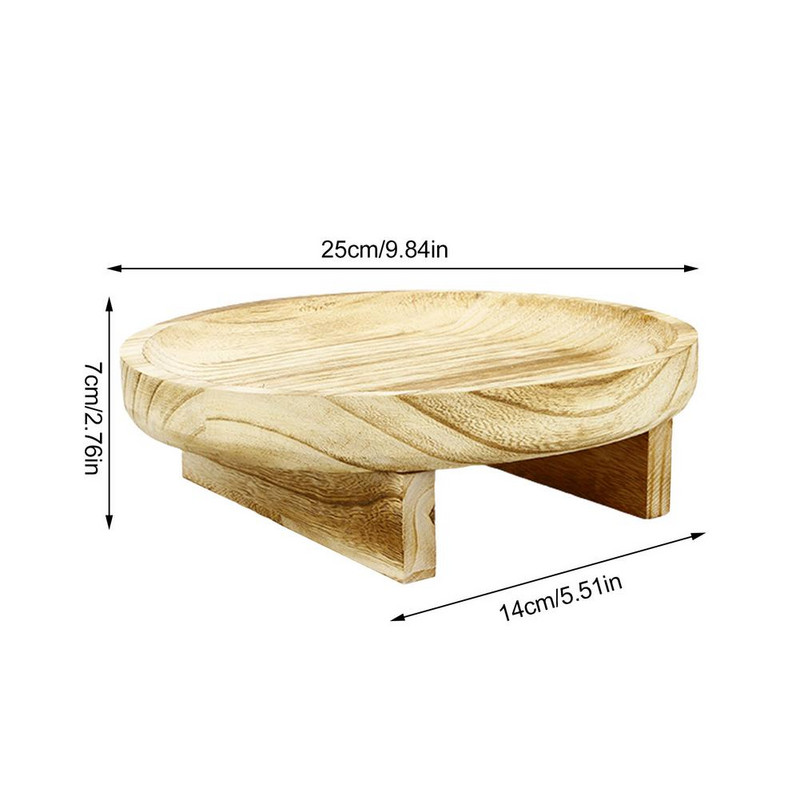 Mini suport pentru plante Taburet scurt din lemn Suport de prezentare Scaun decorativ din lemn cu piedestal Suport cu piedestal pentru ghiveci pentru plante Oală din lemn H