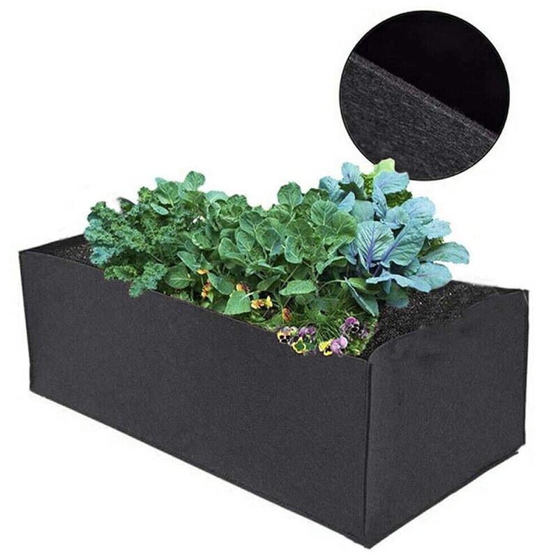 3 dydžio kvadratinis auginimo maišelis daržovių pomidorų sodinukų krepšys Green House Neaustinės medžiagos daugkartinio naudojimo sodo vaisių augalų vazonų auginimo krepšys