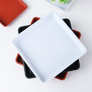 1PC Тави за чинийки за растения Издръжливи пластмасови чинийки за тави Вътрешна външна квадратна саксия Градинска саксия Консумативи за домашна градина