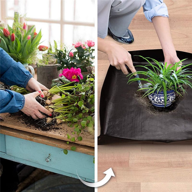 Atsparus vandeniui persodinimas kvadratinis kilimėlis balkonas gėlių vazonas sustorėjęs patalpų persodinimas purvinas gaudytojas bonsai sultingas vazonas, padengtas sodas