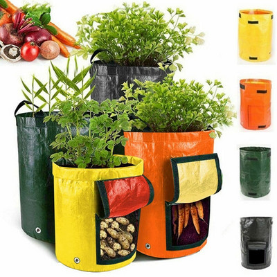 Τσάντα 5 μεγέθους Potato Grow Container DIY Planter PE Φύτευση υφάσματος λαχανικών Κηπουρική Παχύς γλάστρα Φύτευση Grow Bag Garden Tool