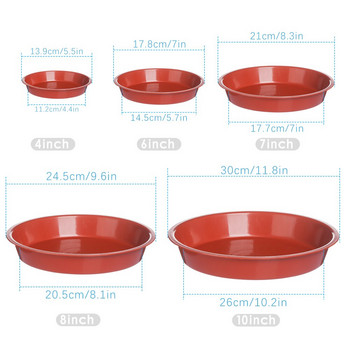 3 бр. Пластмасови кръгли издръжливи пластмасови чинийки за тави, чинийки за растения, вътрешни, външни тави за отцеждане