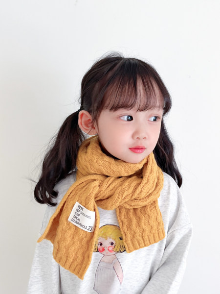 Παιδικό πλεκτό κασκόλ για κορίτσια σε διάφορα χρώματα