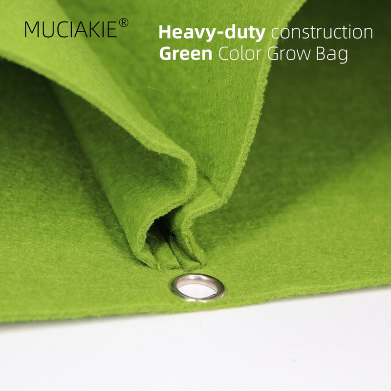 MUCIAKIE Green Grow Bag Függőleges keresztfalra szerelhető függő ültetés Cserepes zseb Kert Virágtáska Otthon Erkély Ültetés