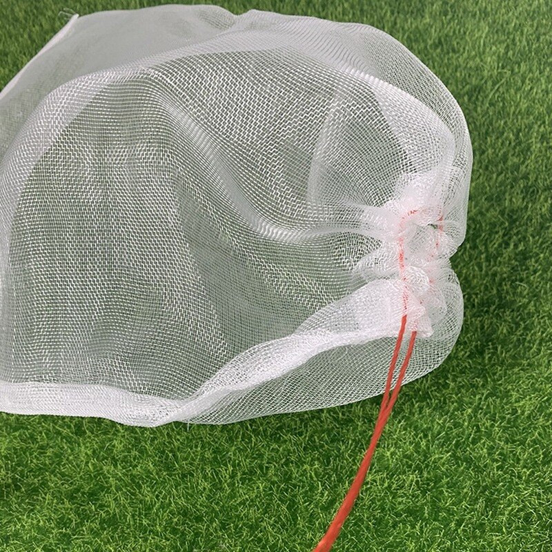 50db Grow Bag Szőlőgyümölcs védőhálós zacskók húzózsinórral Kerti Zöldségháló védőtakarók kártevőirtás madárellenes
