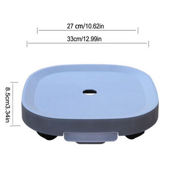 Кади за растения с колела и дренажна тава Саксия за цветя Двигател Градинска подвижна стойка за растения Носещи инструменти